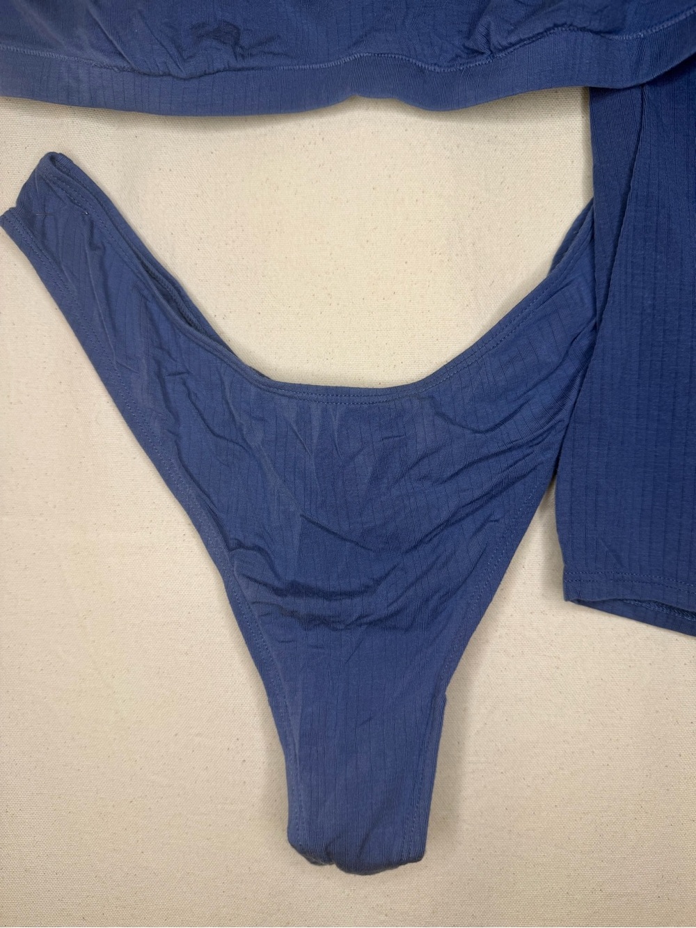 Lot of 4 Auden Ribbed Four-Piece Intimates Set- Blue Buttery Soft - Picture 4 of 10